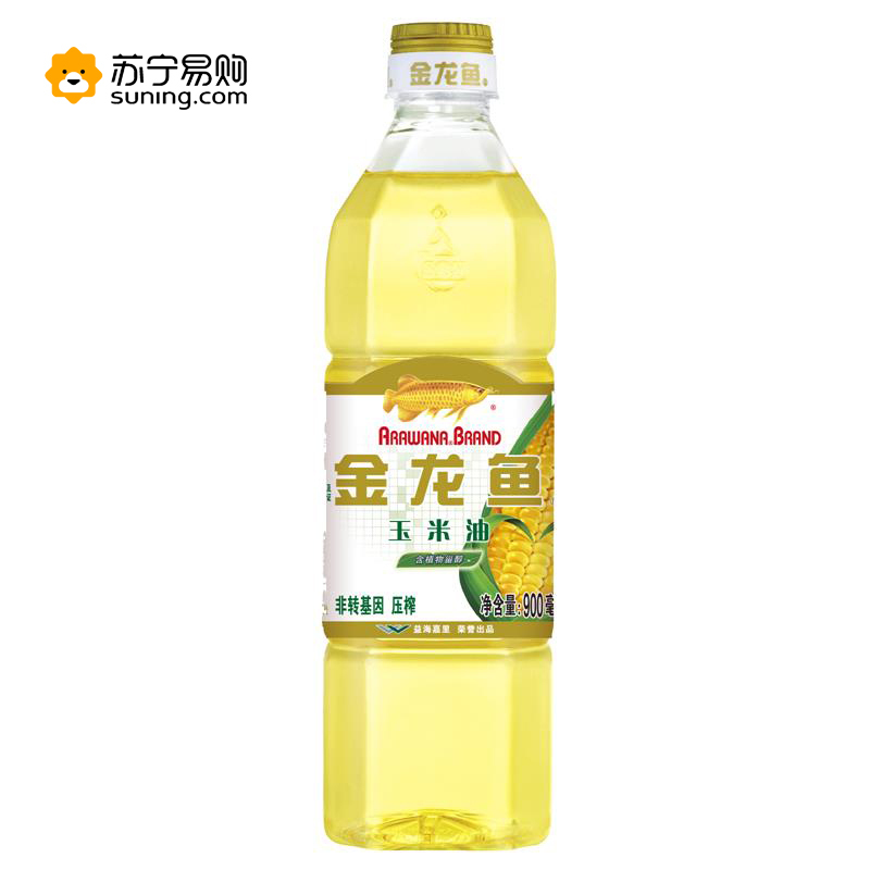 金龙鱼玉米油食用油 非转基因 压榨玉米油900ml