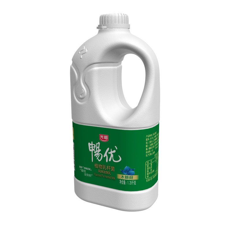 光明畅优优酪乳酸牛奶1.25kg桶( 植物乳杆菌 木糖醇)