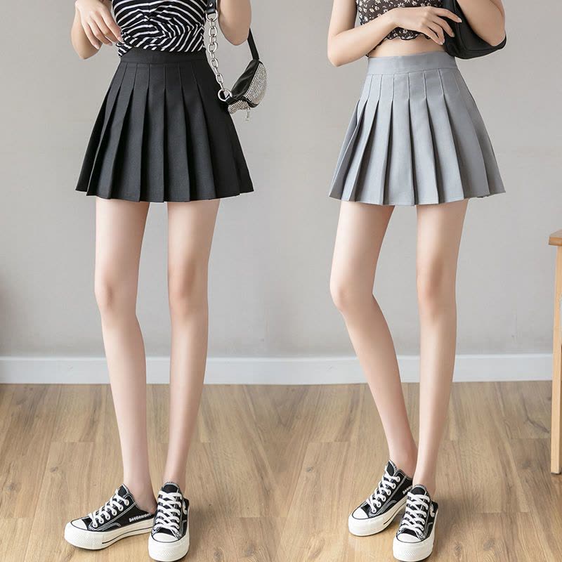 真维斯夏季半身裙2022新款百褶裙短裙学院风韩版学生高腰显瘦a字图片