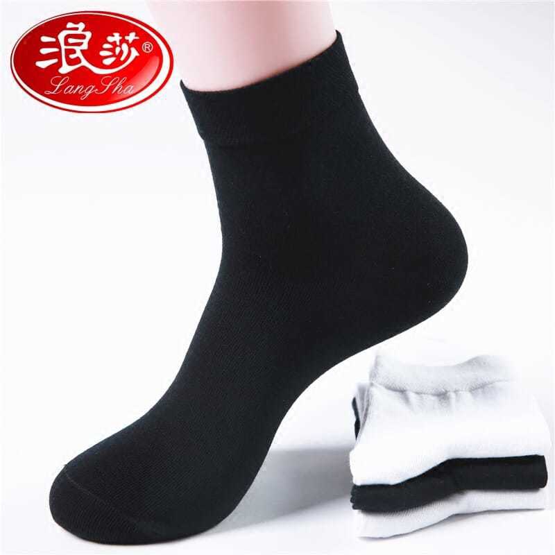 浪莎(LangSha) 男士四季袜 FC008 5双*1包高清大图