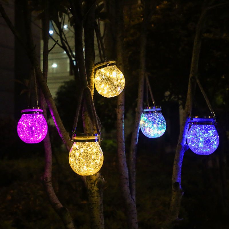太阳能天黑自动亮灯庭院阳台树上瓶子挂灯创意装饰灯户外彩灯串灯小号