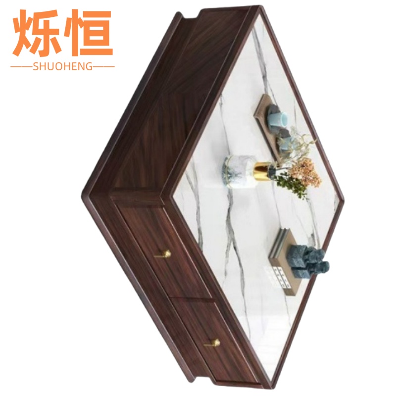 烁恒岩板方茶几高清大图