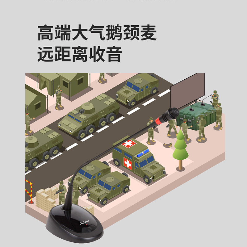 润普(Runpu)RP-GYX2402S国产化有线专业电容麦克风桌面式鹅颈麦话筒 卡侬接口可连调音台会议终端高清大图