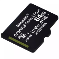 金士顿(Kingston)64GB TF卡手机内存卡 读100MB/s存储卡 V10 U1 A1 Micro SD卡