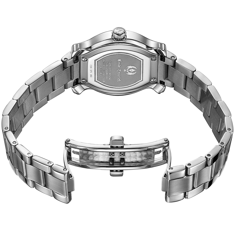 艾米龙emilechouriet手表当代奢华系列精钢表带石英女表561138l68276