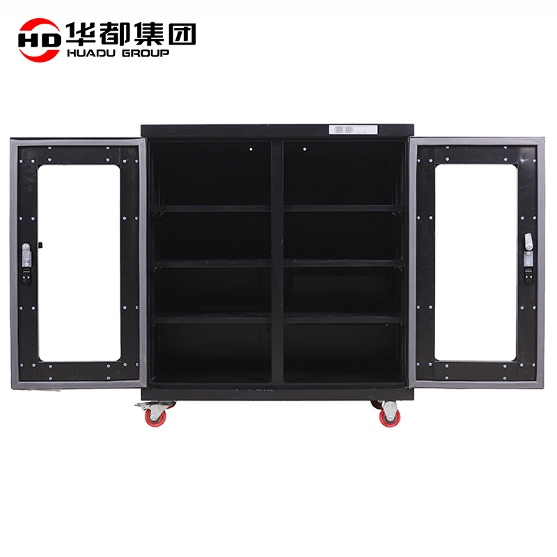 华都HDFC-10B 低湿320L控湿黑防潮柜华都防潮柜控湿除湿柜IC元器件芯片柜干燥柜柜超低温仪器柜实验室高清大图