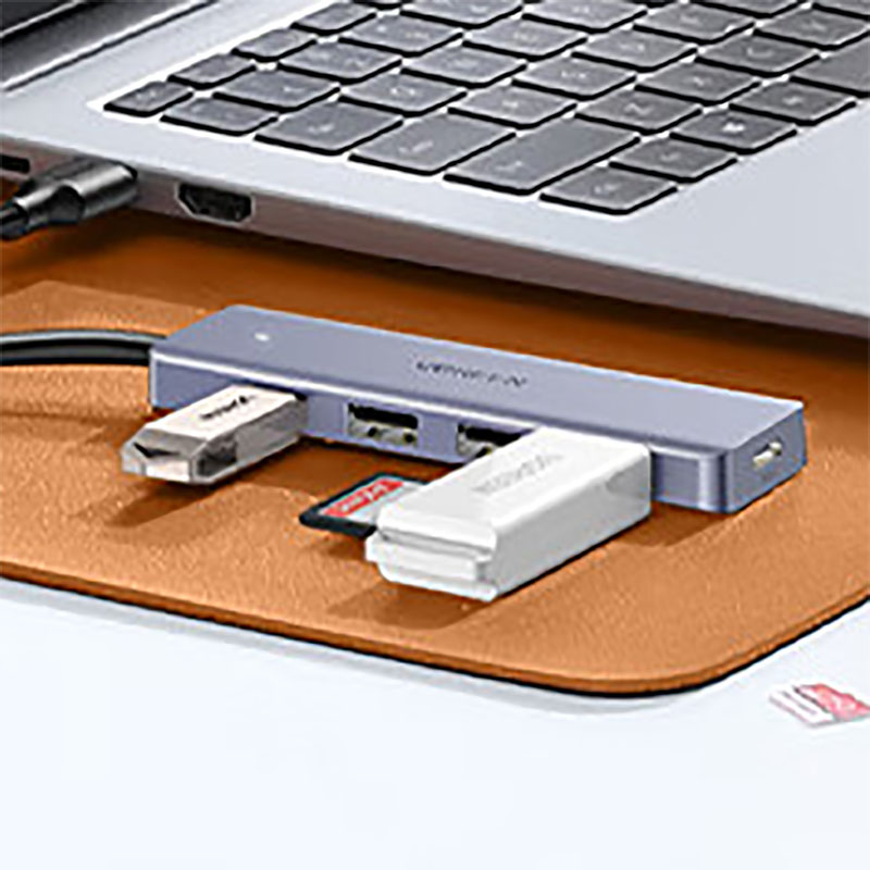 绿联USB 50985集线器3.0分线器 一拖四多接口延长线转换器0.15米高清大图
