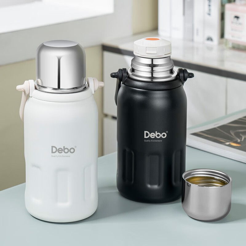 Debo德铂钛享不锈钢保温壶 DEP-DS386 黑色900ml/个
