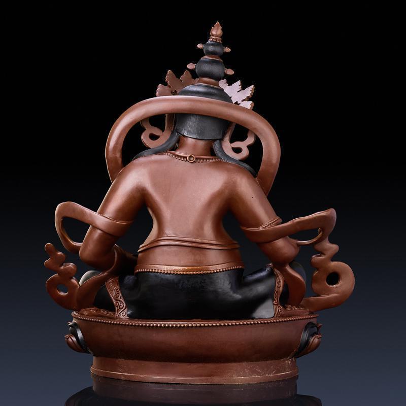 财神佛像 纯铜藏传佛教密宗财神爷摆件仿尼泊尔工艺品_179