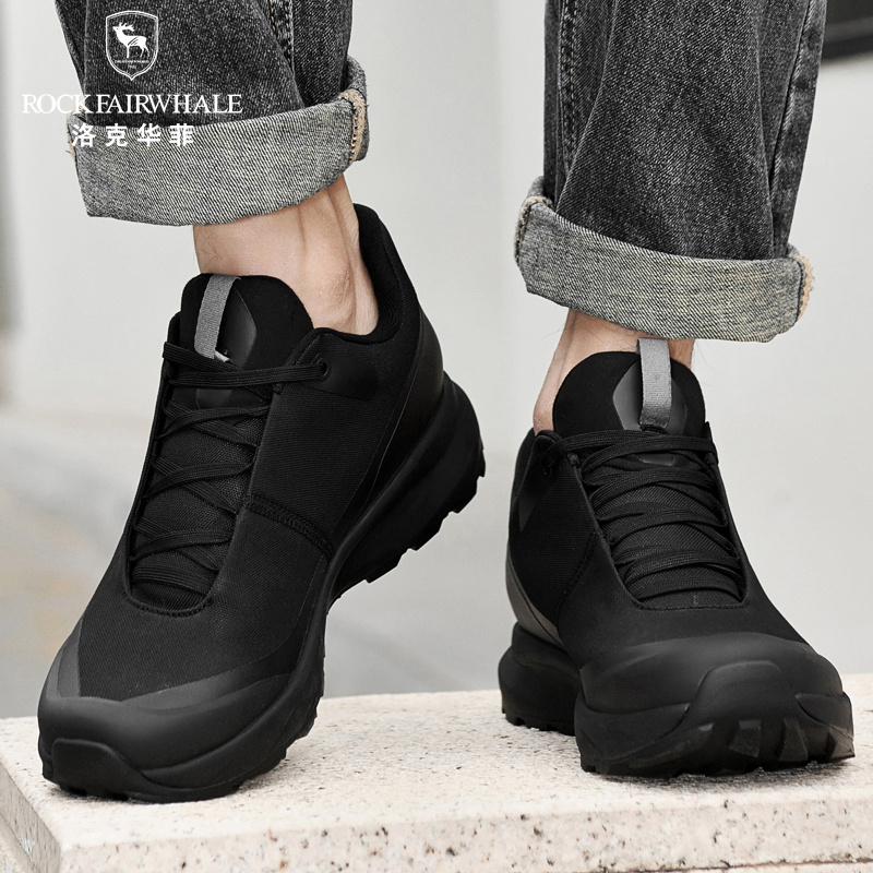 Rock Fairwhale洛克华菲 男士低帮鞋轻盈透气舒适百搭男鞋英伦风设计潮流耐磨运动健步鞋高清大图