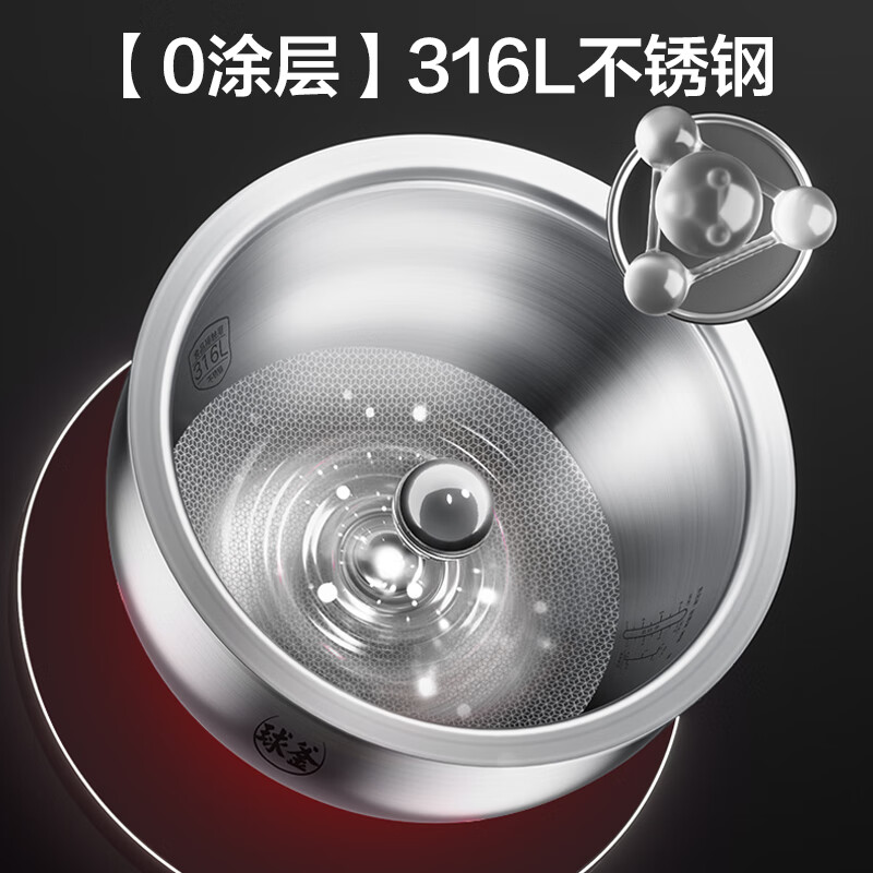 苏泊尔(SUPOR)ZMD安心系列触控面板1300W大火力多功能智能柴火饭4L大容量IH低糖饭煲SF40HC1904高清大图