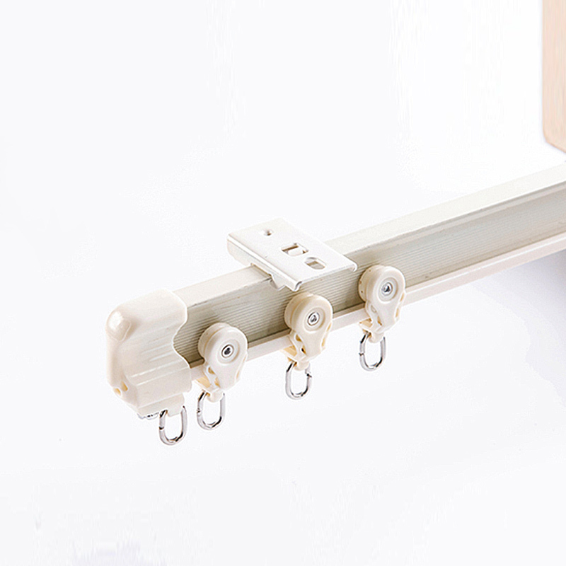 美帮汇铝合金窗帘轨道弯轨u型飘窗弯曲滑轮滑道顶装单双导轨窗帘杆