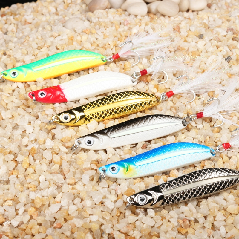 白条路亚假饵震颤摇摆闪电客飘落夜光铁板亮片淡水远投鲈鱼翘嘴