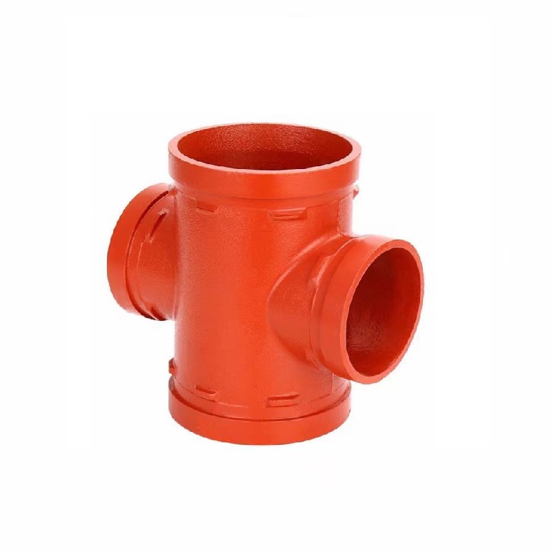 盛京联硕 沟槽卡箍四通 DN100(外径114) 沟槽四通 个高清大图