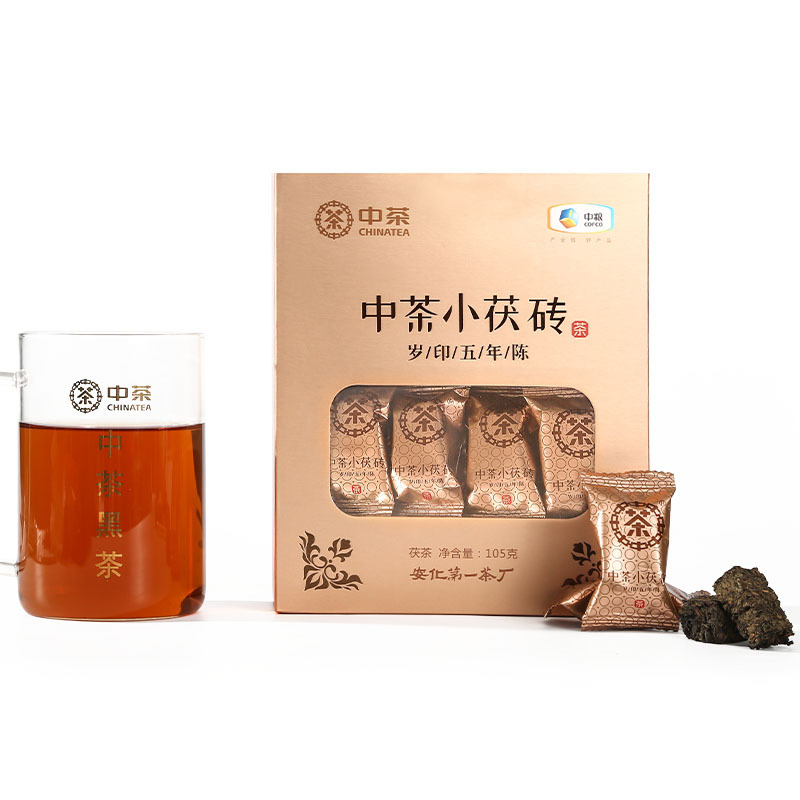 中茶 湖南安化黑茶 中茶小茯砖 盒装 105g