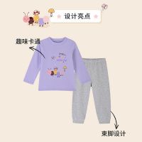 [1件3.5折]秋季新款女童家居服套装趣味卡通图休闲套软软糯糯儿童套装
