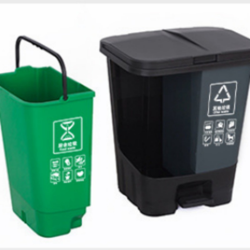 攸形双桶垃圾桶高清大图