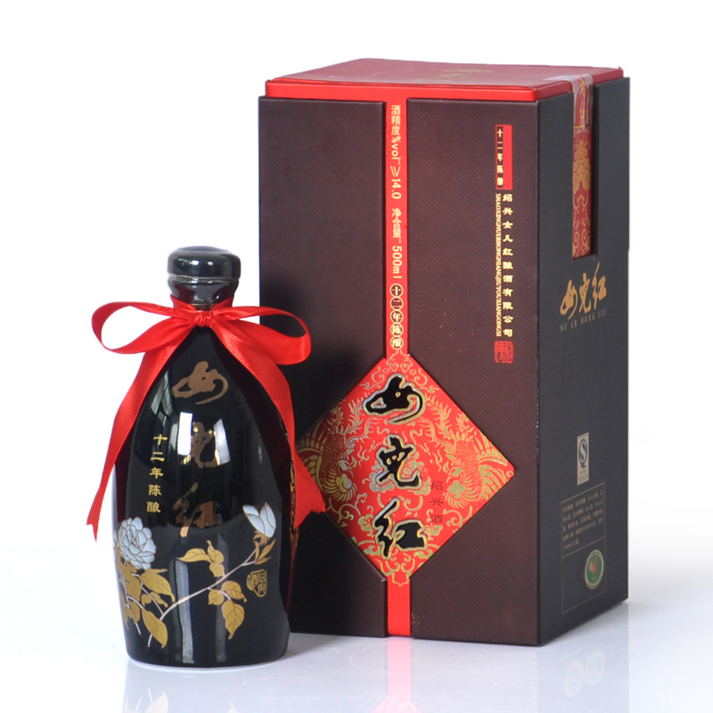 女儿红黄酒牡丹十二年陈酿500ml*6瓶装整箱
