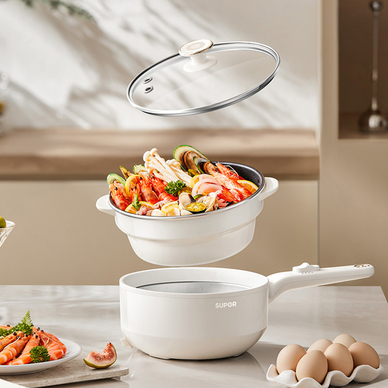 苏泊尔(SUPOR)电煮锅电炒锅宿舍小电火锅多功能分体式家用电热锅 2.5L不粘多用途锅H25YK487高清大图
