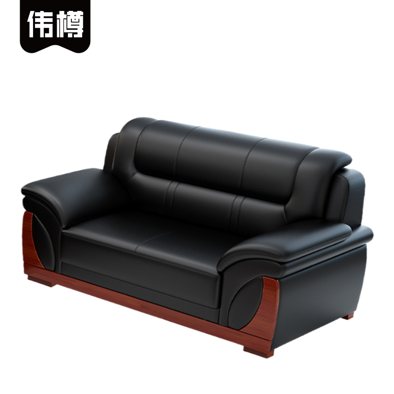 伟樽办公沙发双人位165*88*90cm张高清大图
