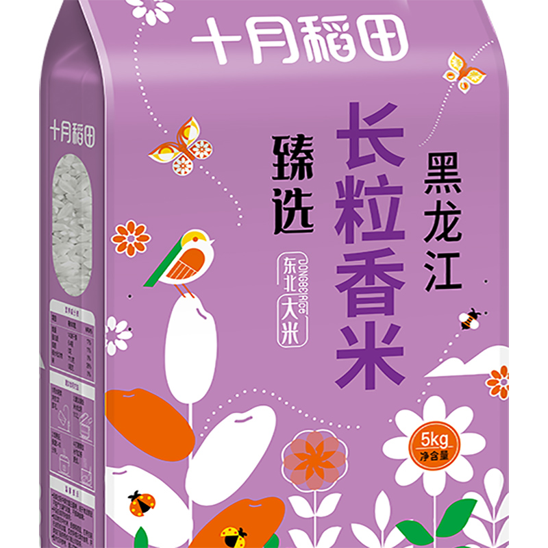 十月稻田臻选长粒香米5kg高清大图