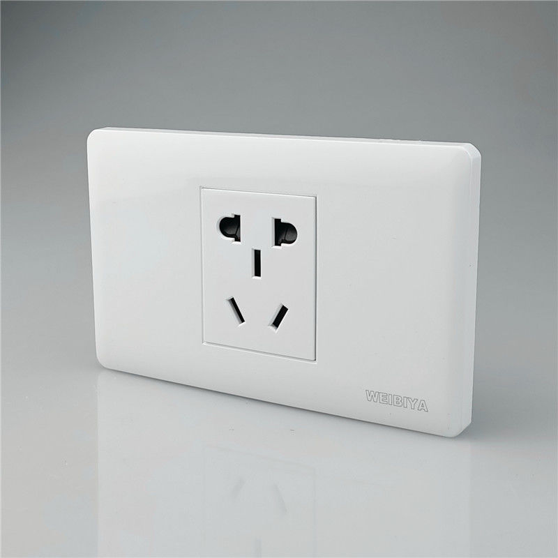 白色墙壁开关插座118型暗装一开五孔单控双控开关组合家用开关 一位五