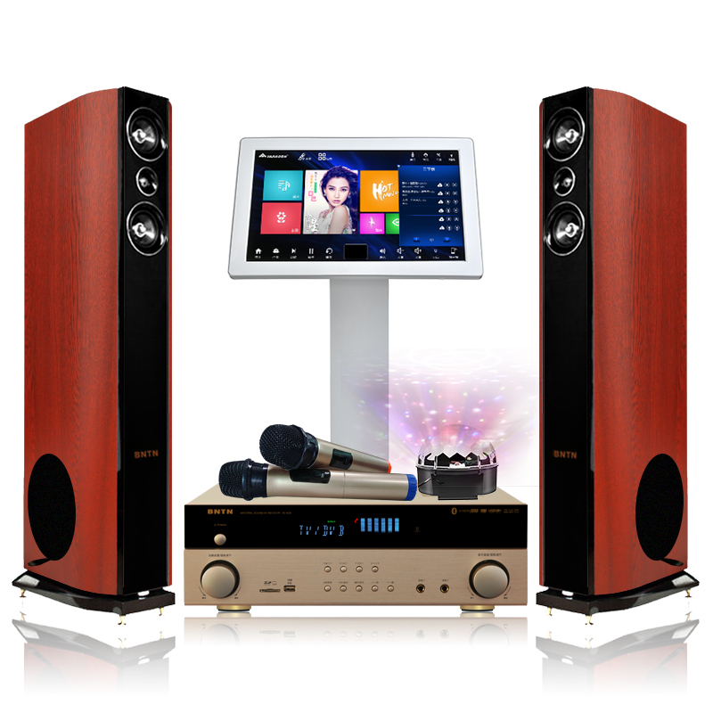 ktv音响组合功放套装家用卡拉ok双系统一体机落地式影院58配新贵主箱