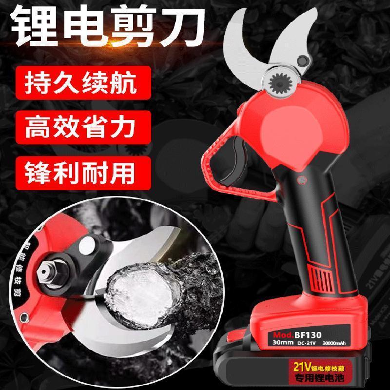 电动剪阿斯卡利刀果树充电式修枝剪强力园林园艺剪树枝锂电高空粗枝电剪子 3.0公分一电-充旗舰款