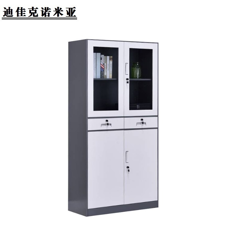 迪佳克诺米亚 办公柜 双色中二抽 TSJZ-900*400*1850mm 组高清大图