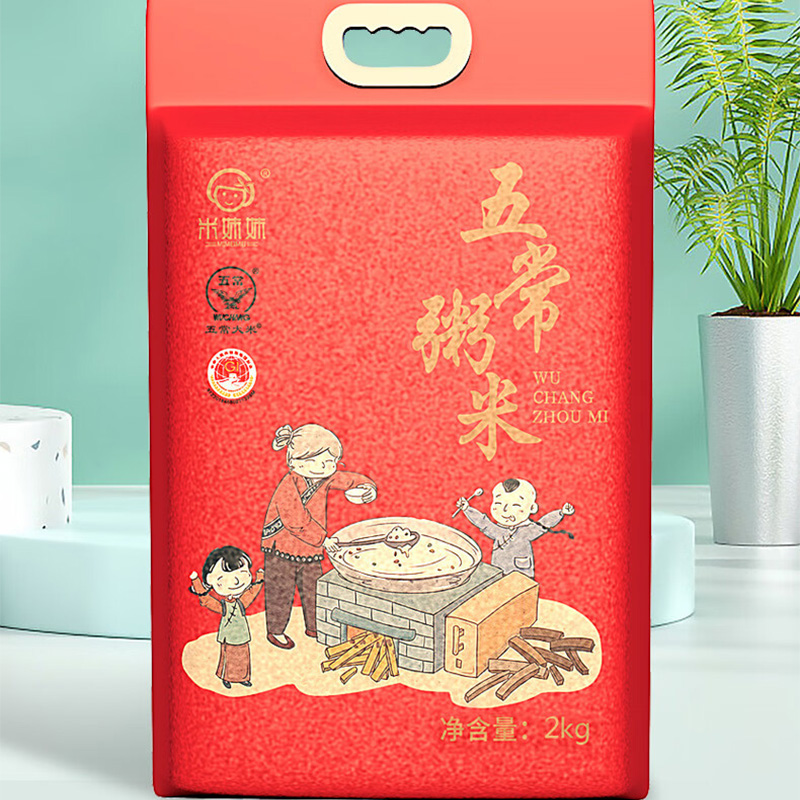 米妹妹粥米五常小颗粒更糯滑自然鲜香真空袋装2kg高清大图