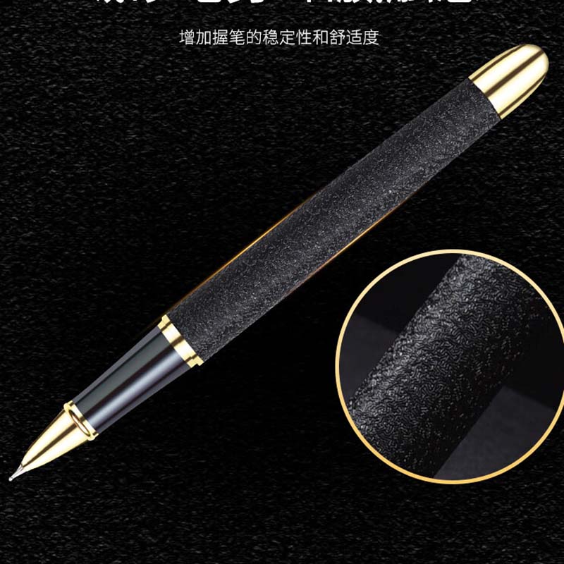 英雄(HERO)钢笔1520 黑色绒砂多彩细尖 男女款铱金钢笔练字笔墨水笔办公签字笔高清大图