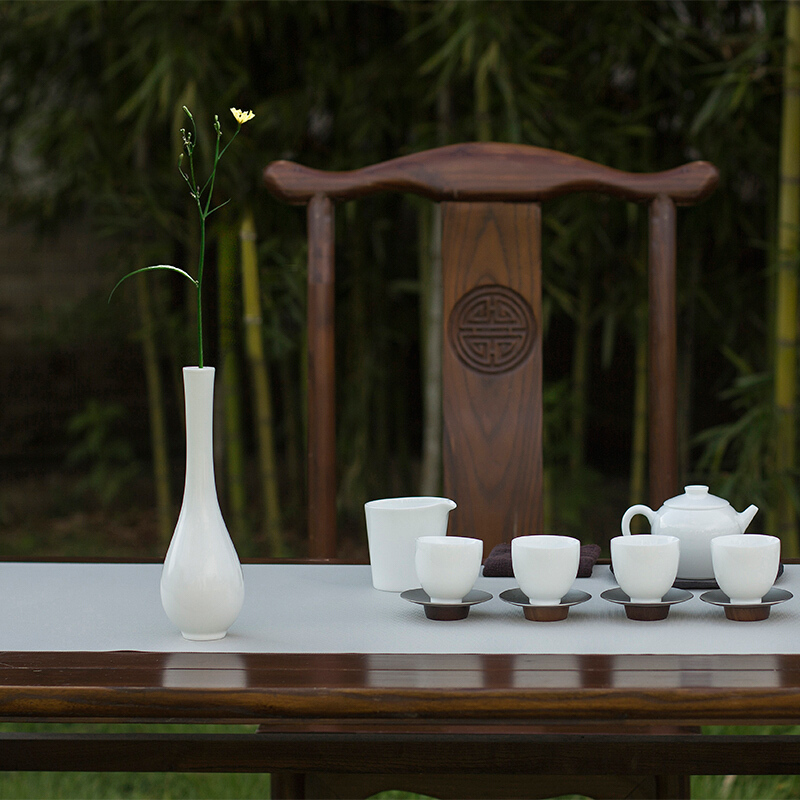 18新款玉净瓶茶道花插花器家居摆件景德镇陶瓷小花瓶观音瓶供佛禅意花瓶