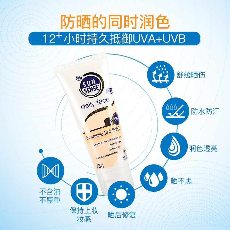 EGO意高防晒乳高倍隔离75g面部防晒霜SPF50+隔离控油平衡 孕妈面霜防晒乳