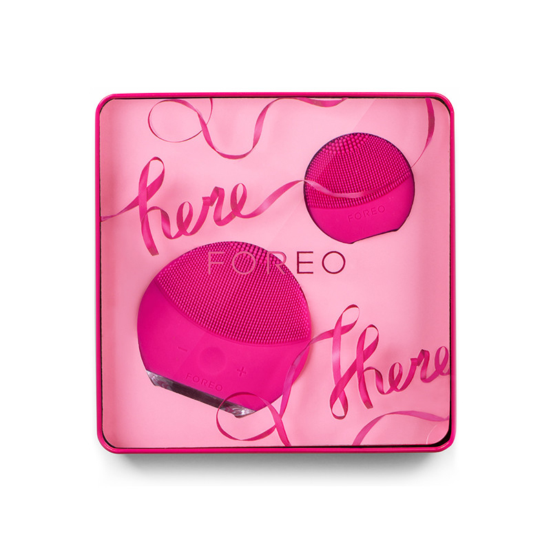斐珞尔(FOREO)洁面仪 洗脸仪 美容仪 去黑头 硅胶电动 mini2红色+play洁面仪 [精选礼盒套装]