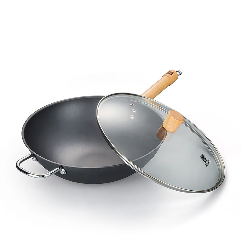 三禾锅具健康纯铁炒锅34cmTC34L2高清大图