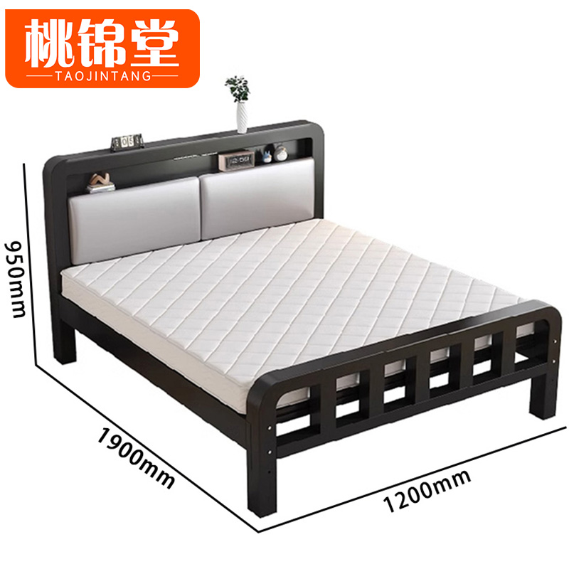 桃锦堂 床+床垫1.2米 套高清大图