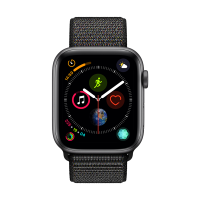 苹果(Apple) Watch Series 4 苹果智能手表（GPS+蜂窝网络款 40毫米深空灰色铝金属表壳 搭配黑色回环式运动表带）