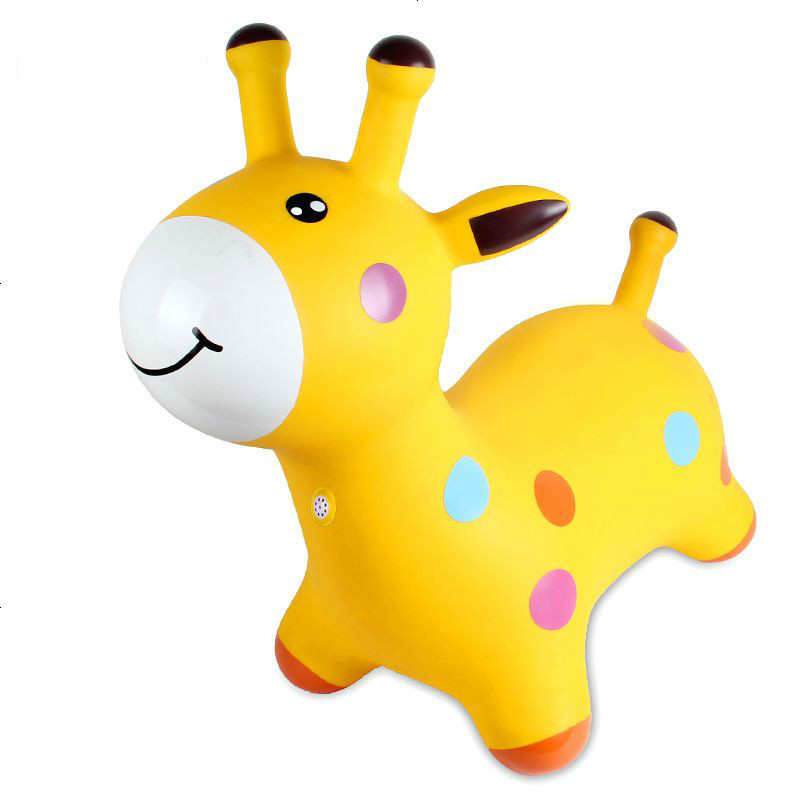 哈哈球音乐跳跳马儿童充气玩具户外加大加厚小马宝宝坐骑小鹿叮当视频