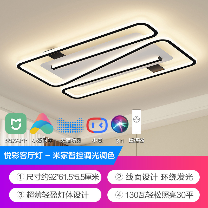 欧普照明OPPLE现代简约北欧线条客厅灯LED吸顶灯卧室灯米家直连智能全屋套装TC