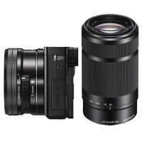 索尼(SONY)ILCE-A6000L/B+SEL55210/B超长焦微单 双镜头套机 黑色16-50/55-210镜头