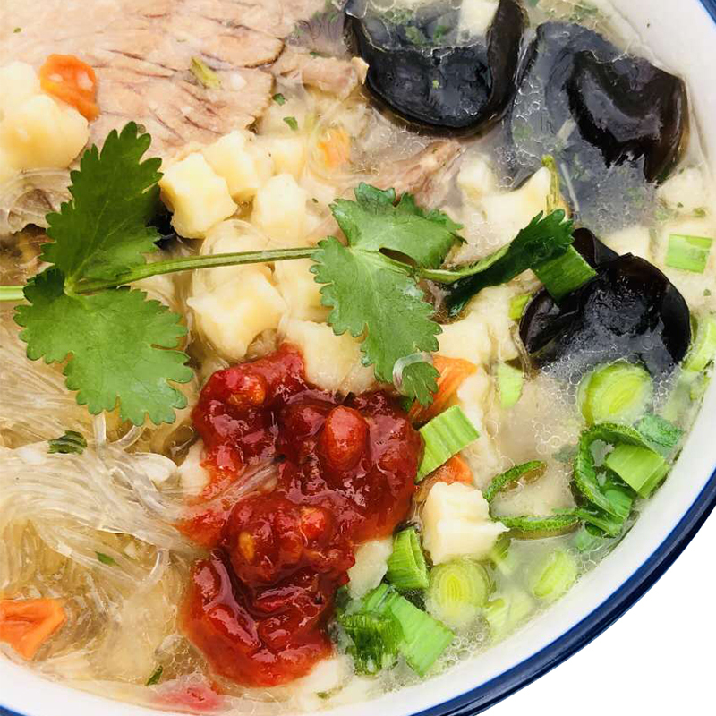 秦圣陕西羊肉泡馍速食食品242克*4袋装 方便速食半成品 西安特产美食小吃名吃真空袋装