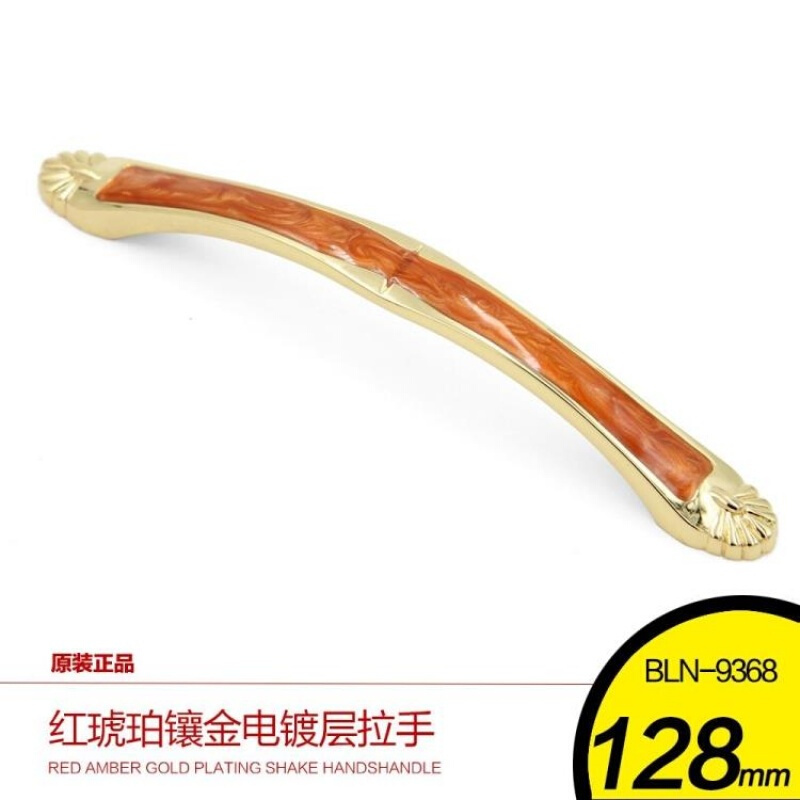 拉手欧式柜橱柜抽屉酒柜衣柜花亮铬/象牙白双色小拉手把手
