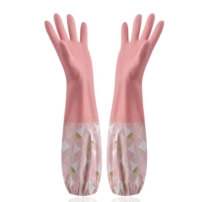 幻窕CA1155家务手套粉色橡胶均码国产1双装持久耐用防滑设计