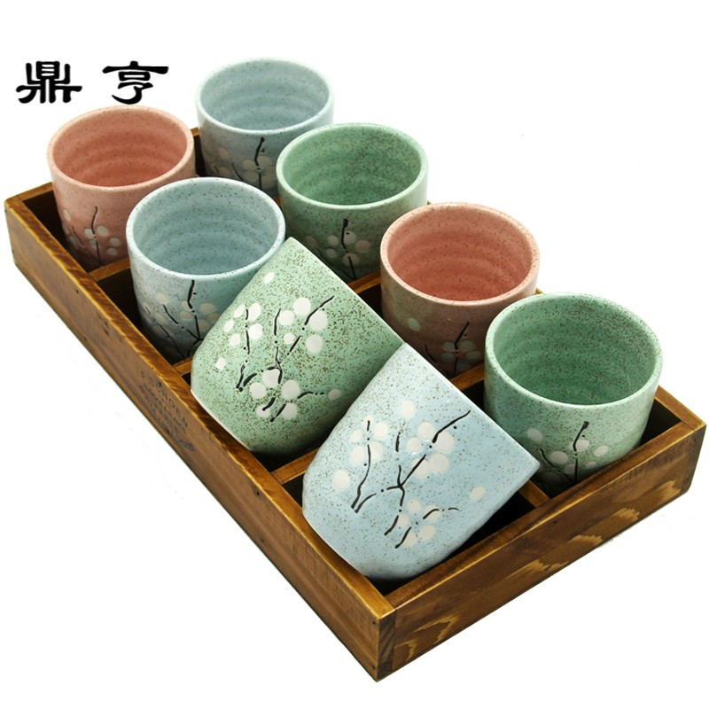 鼎亨陶瓷茶杯 青花瓷杯 日式茶杯 水杯功夫茶杯 品茗杯 啤酒杯腰