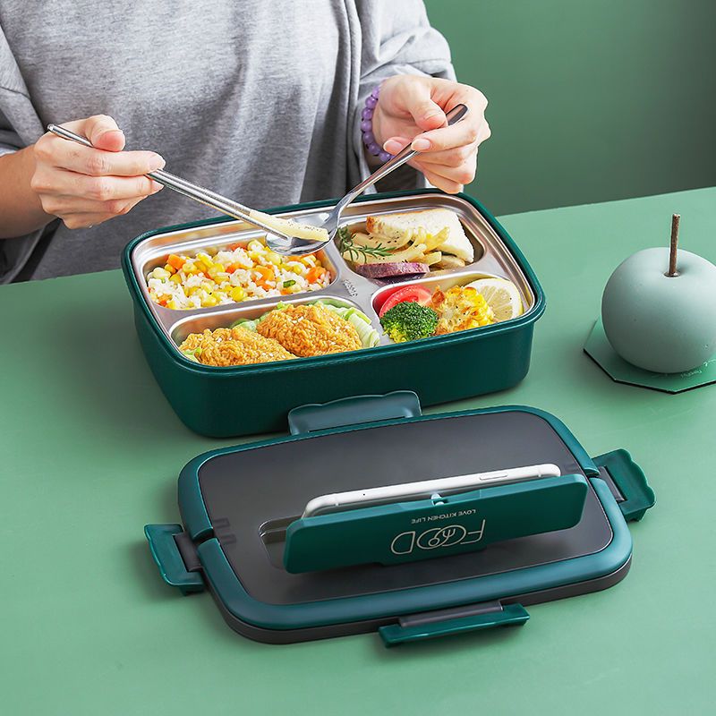 ph便当盒微波炉加热上班族饭盒大容量男生保温桶学生儿童餐盒分隔型
