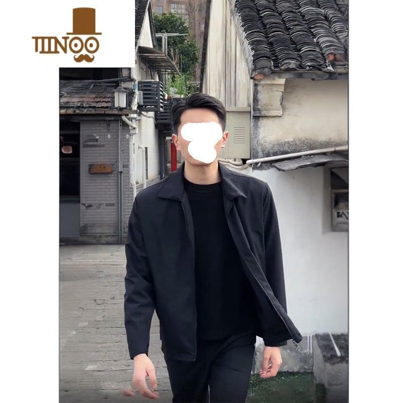 YANXU机关干部领导行政夹克男装商务青年公务员外套厅局风修身通勤衣服图片