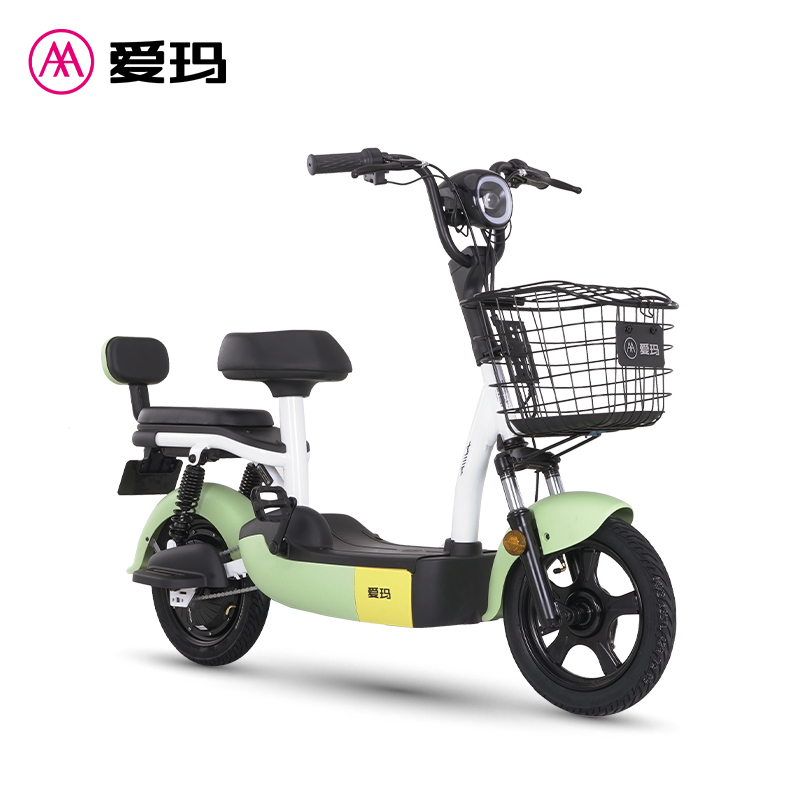 爱玛(AIMA)小电驴牛牛国潮来袭48V12AH铅酸电池时尚电动自行车