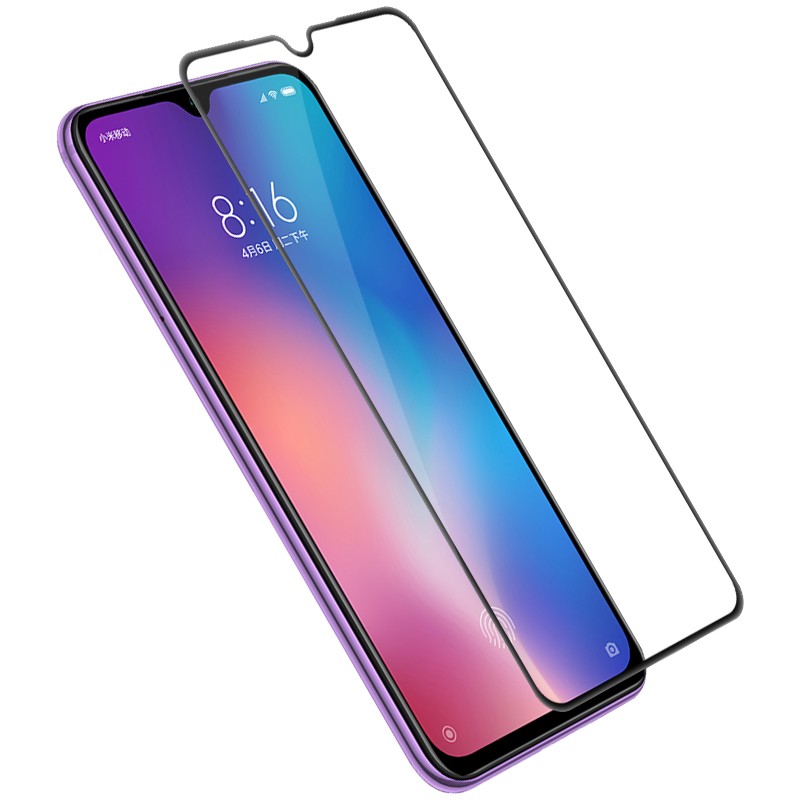 [买2送手机壳]轻万适用小米9se钢化膜xiaomi尊享版贴膜探索版手机膜丝印黑色高清大图
