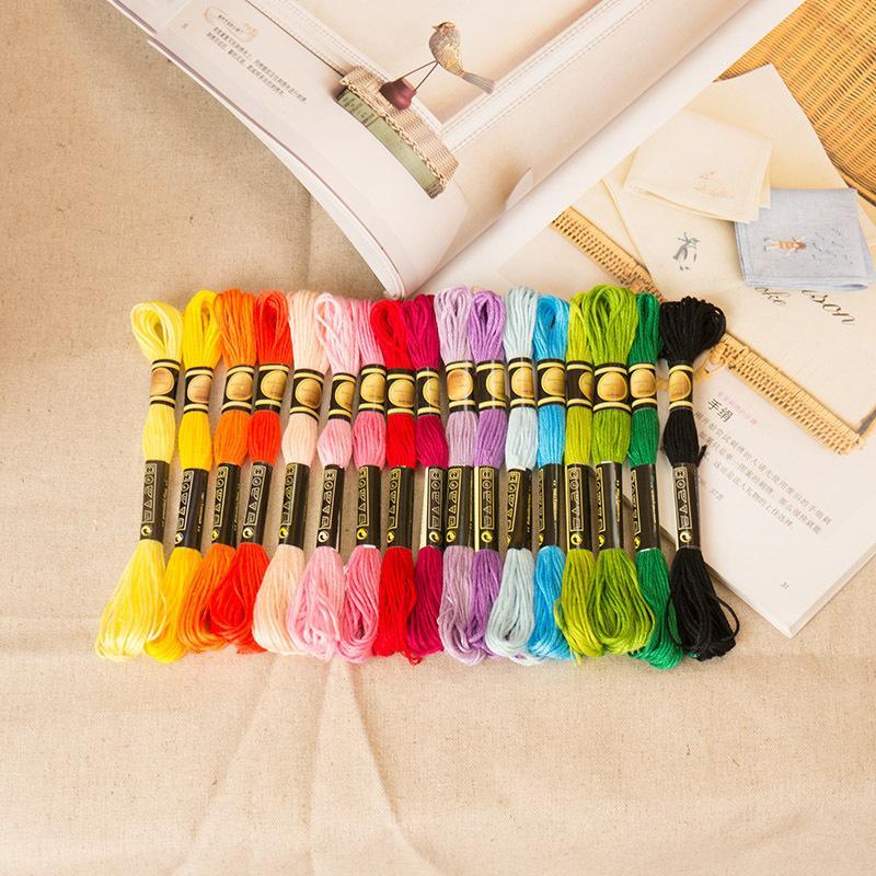 家用十字绣线十字绣配线补线绣花线绣花线鞋垫缝纫线1份17支视频