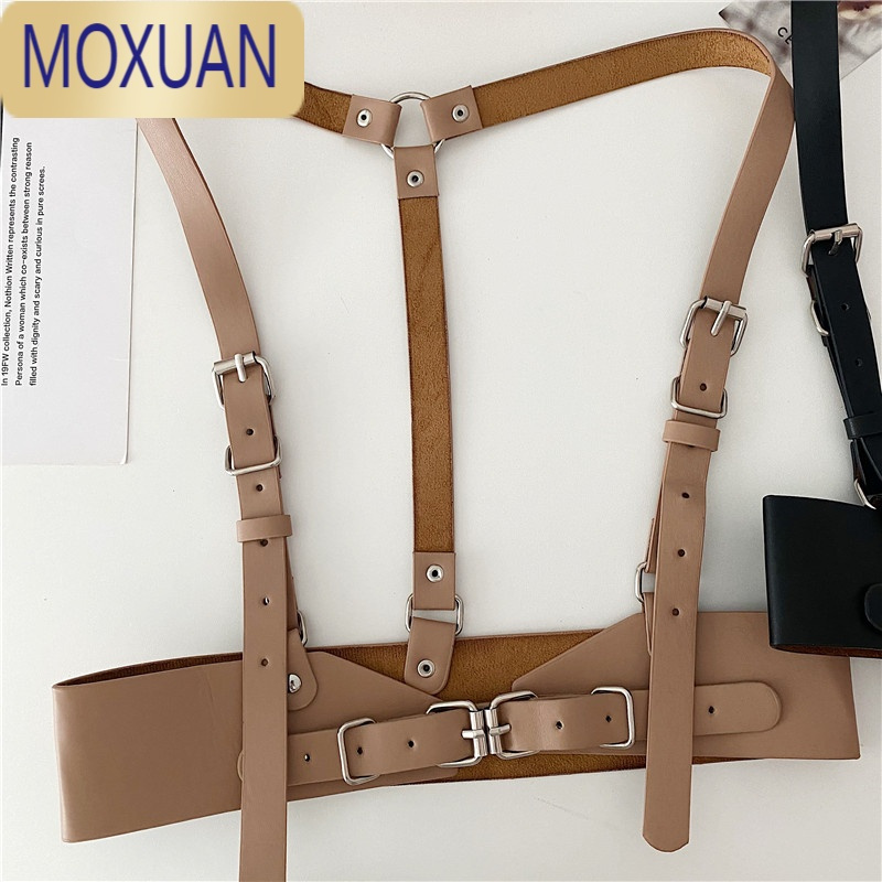 MOXUAN机能朋克风背带式腰带女欧美街头配连衣裙子JK衬衫吊带腰封装饰潮